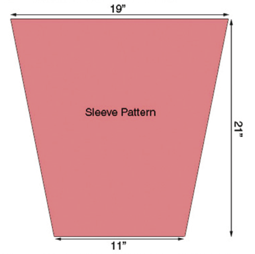 Chic Wrap - sleeve diagram