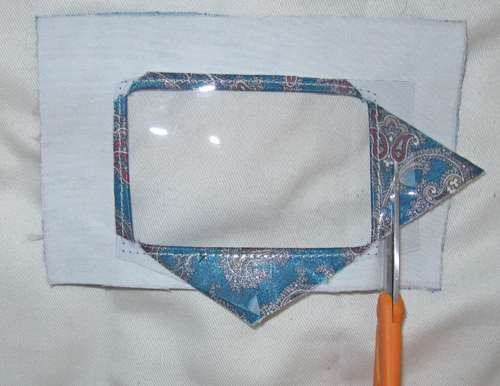 trim excess fabric