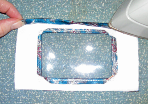 fold under 1/4" and press