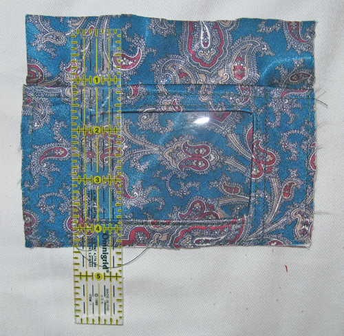 topstitch pocket in place