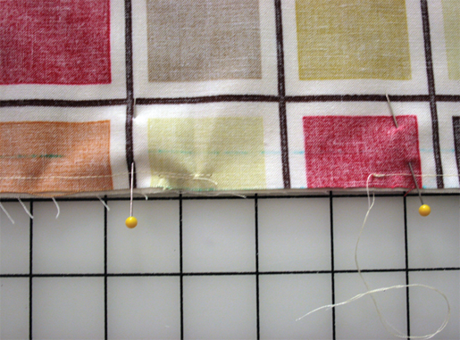 leave opening in seam