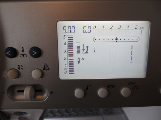 sewing machine settings screen
