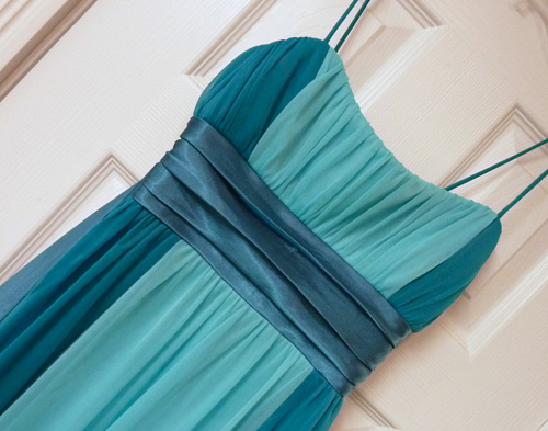 satin and chiffon dress