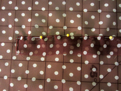 pin casing in place
