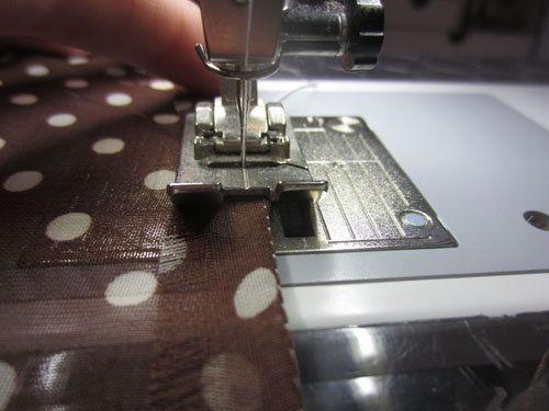 stitch close to folded edge