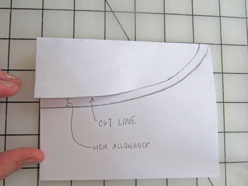 make the neckline pattern piece