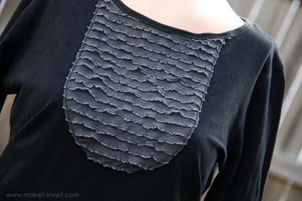 ashley - ruffled shirt from scraps