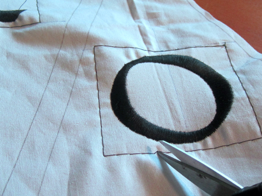 trim basting stitches