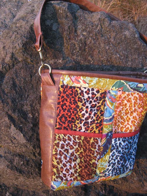 cheryl k - patchwork bag - metallic texture 500px wide