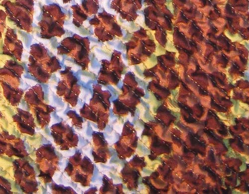 cheryl k - patchwork bag - metallic texture detail 500px wide