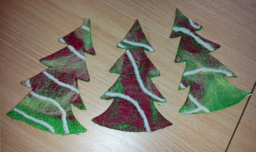 trees cut by hand