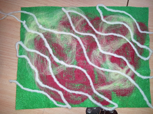 needle punch yarn to felt