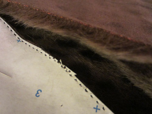 cut the faux fur