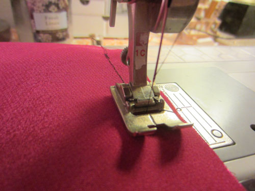 sew lining front to lining back