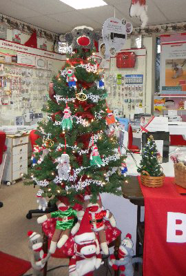 sock monkey christmas tree