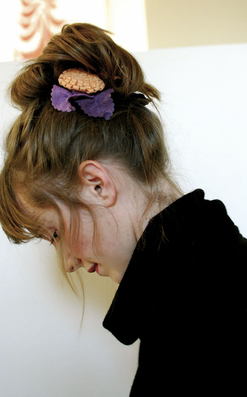 DIY Winter Flower Hair Ties