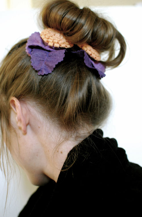 DIY Winter Flower Hair Ties