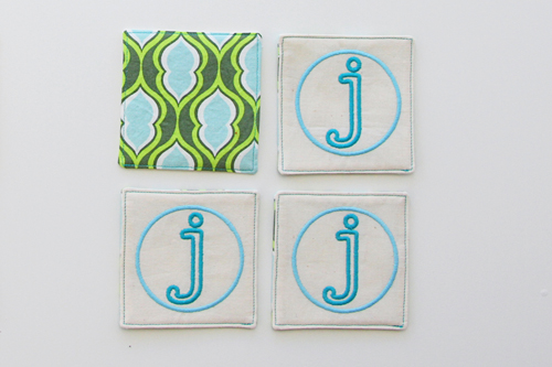 Embroidered Coasters