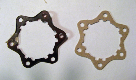 Original and new one made with the cutwork tool 450