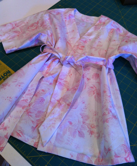 bridesmaid robe on table 450px