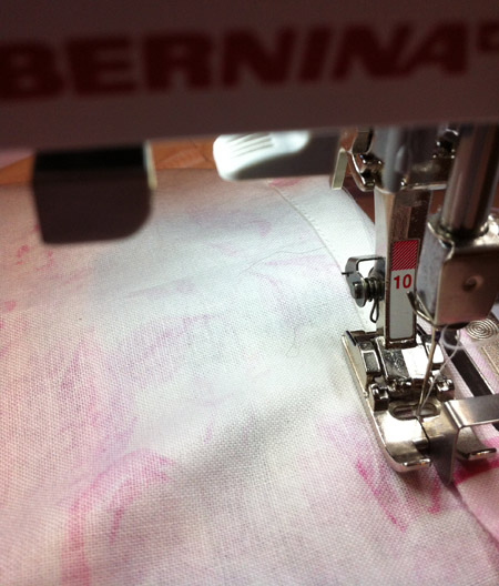 bridesmaid robe topstitch foot #10