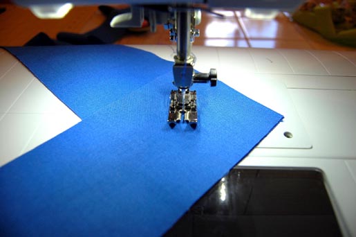 stitch diagonally