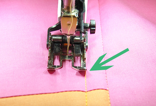 walking foot side half inch with arrow