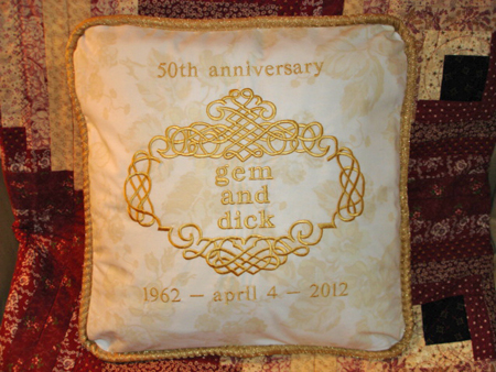 50th aniv pillow