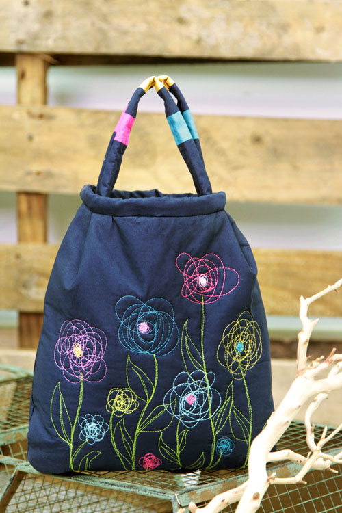 Artsy Purse with free-motion stitching
