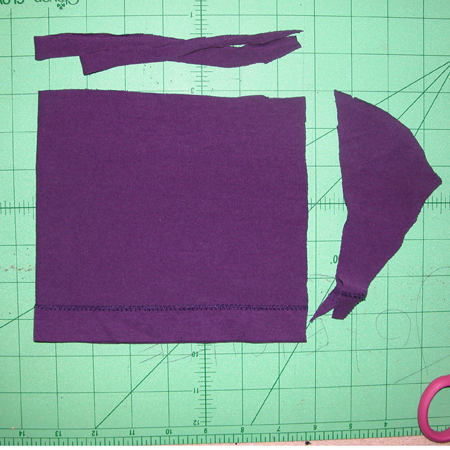 t-shirt drawstring bag - trim to rectangle