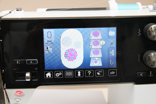 embroidery machine screen
