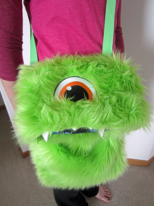 DIY Fuzzy Monster Bag