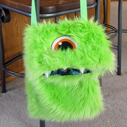 DIY Fuzzy Monster Bag