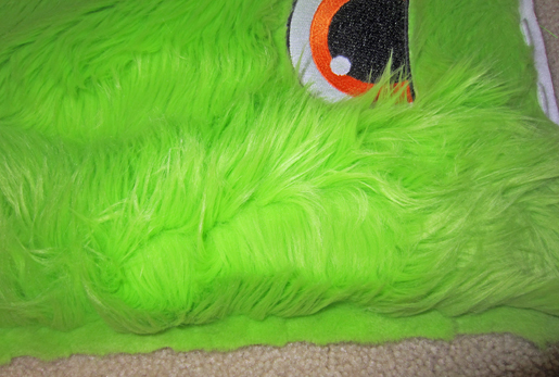 brush fur from seam allowances