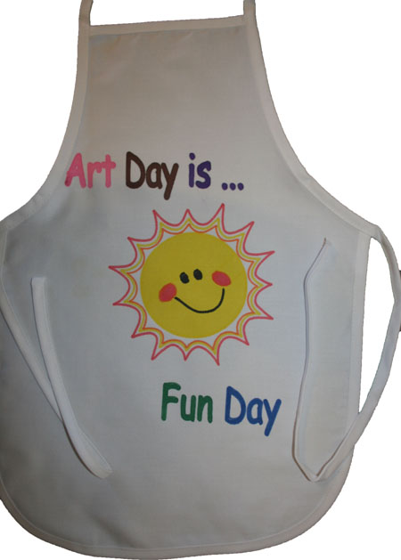 art day is fun day apron - paintwork - just the apron - 450px