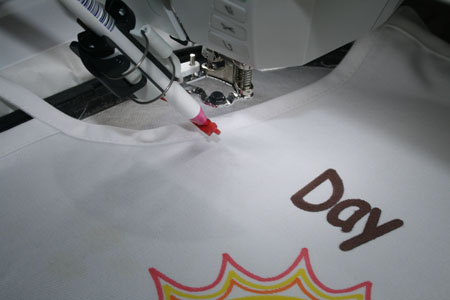 art day is fun day apron - paintwork process - 450px