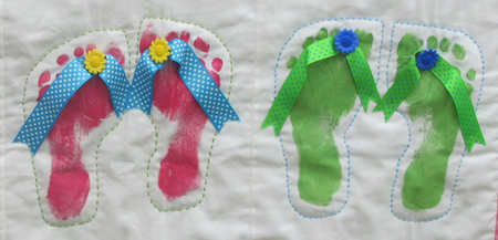 two flip flop prints 450