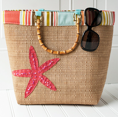 DIY Beach Bound Straw Tote