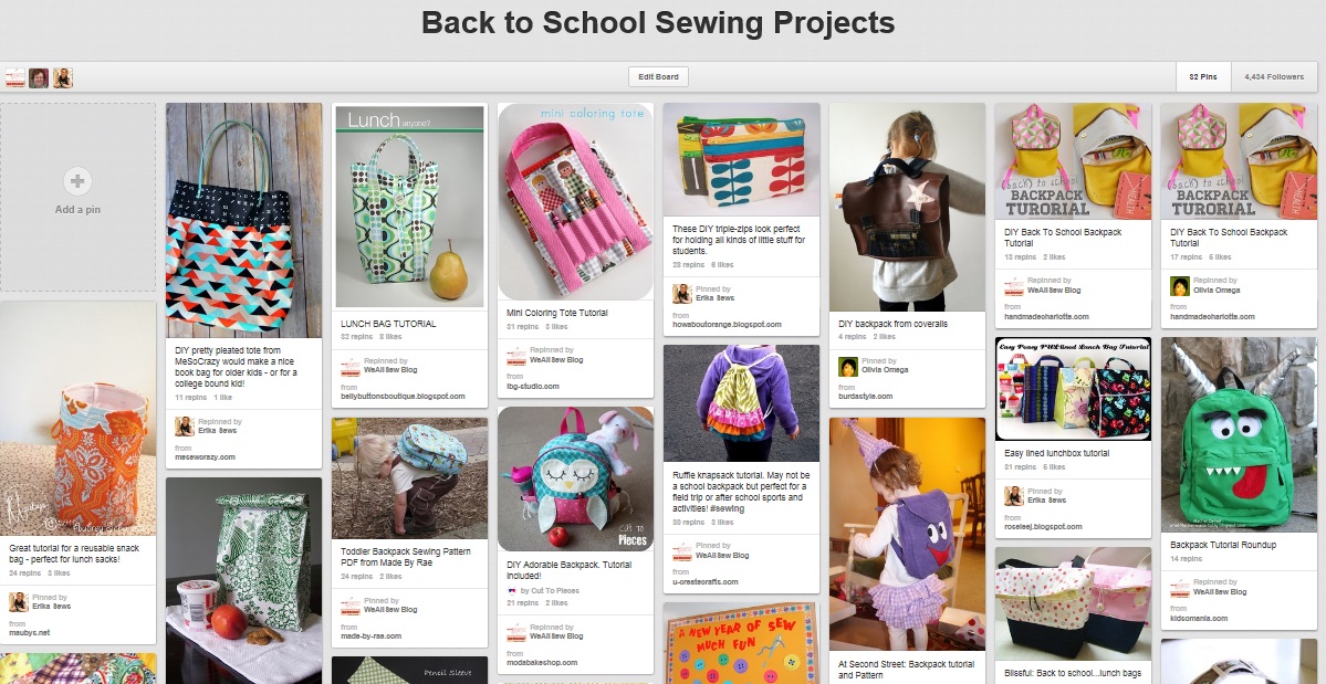 Back to school sewing projects