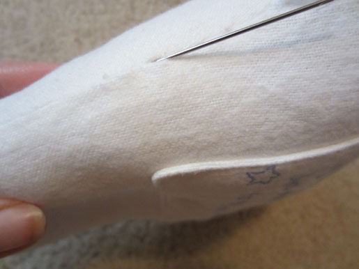 hand stitch closed
