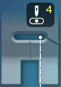 needle position 4 - one step left of far right