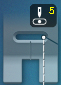 needle position 5 - far right