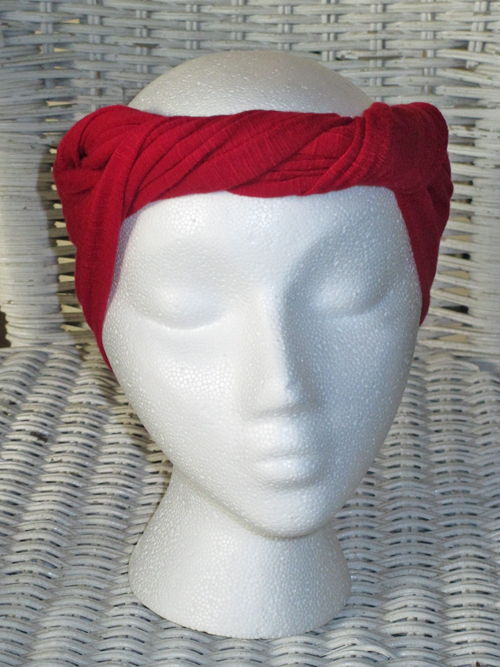 red scarf - front view