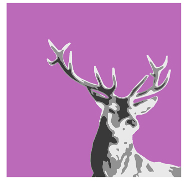 deer quilt posterized