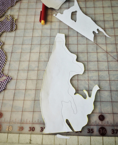 cut fabric shapes