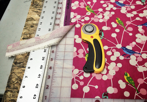 rotary cutter and ruler