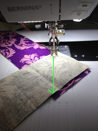 stitch on diagonal