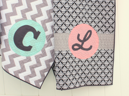 Monogram Baby Quilt Tutorial-500