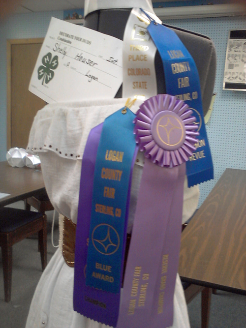 shelby - 4-H dress - lots of ribbons