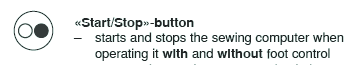 bernina stop-start button